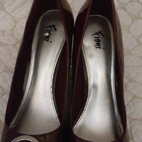 Fioni wedge maroon shoes - Picture 6 of 8